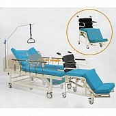 Кровать механическая функциональная с интегрированным креслом-каталкой
